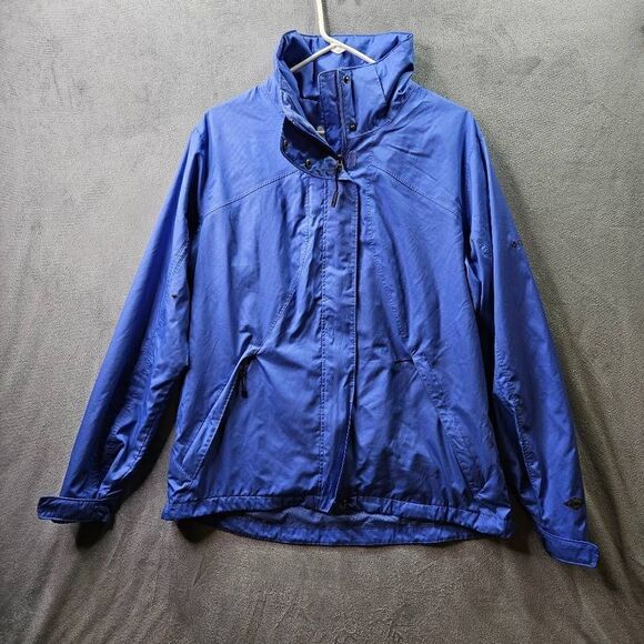 Columbia Jacket Mens Large Blue Interchange Omni Tech Outdoor Waterproof Coat - Picture 1 of 12